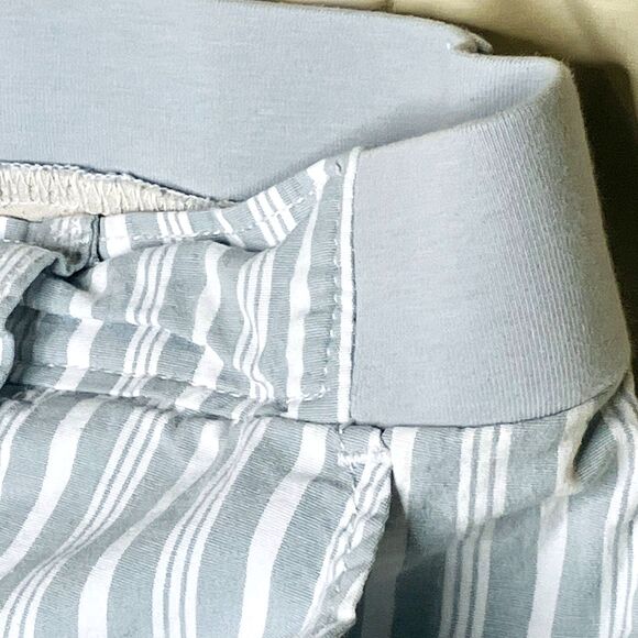 Lee Denim Jean Skirt Skort Stripe Gray White 14 M - Picture 10 of 12